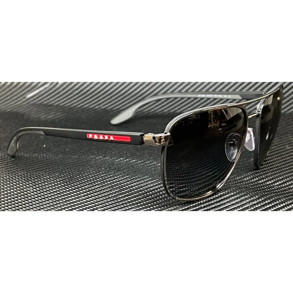 Prada Polarized Men's Black Sunglasses